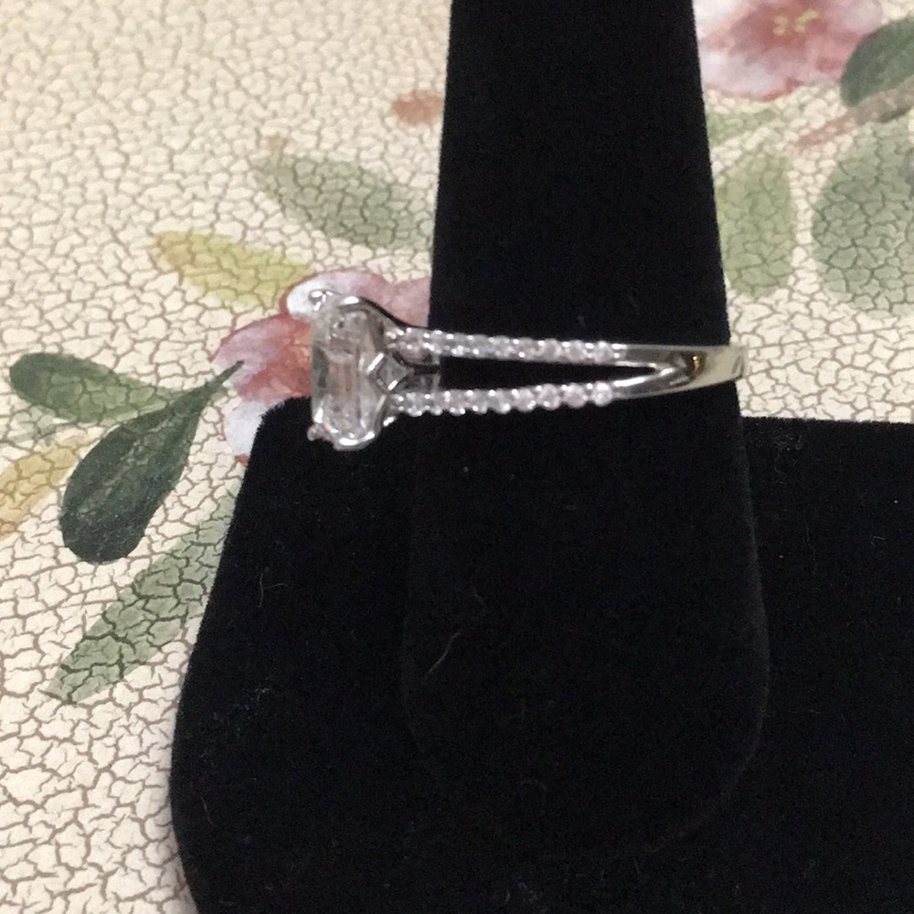 Diamonique 3ct Split Shank Solitaire Ring - image 4